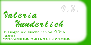 valeria wunderlich business card